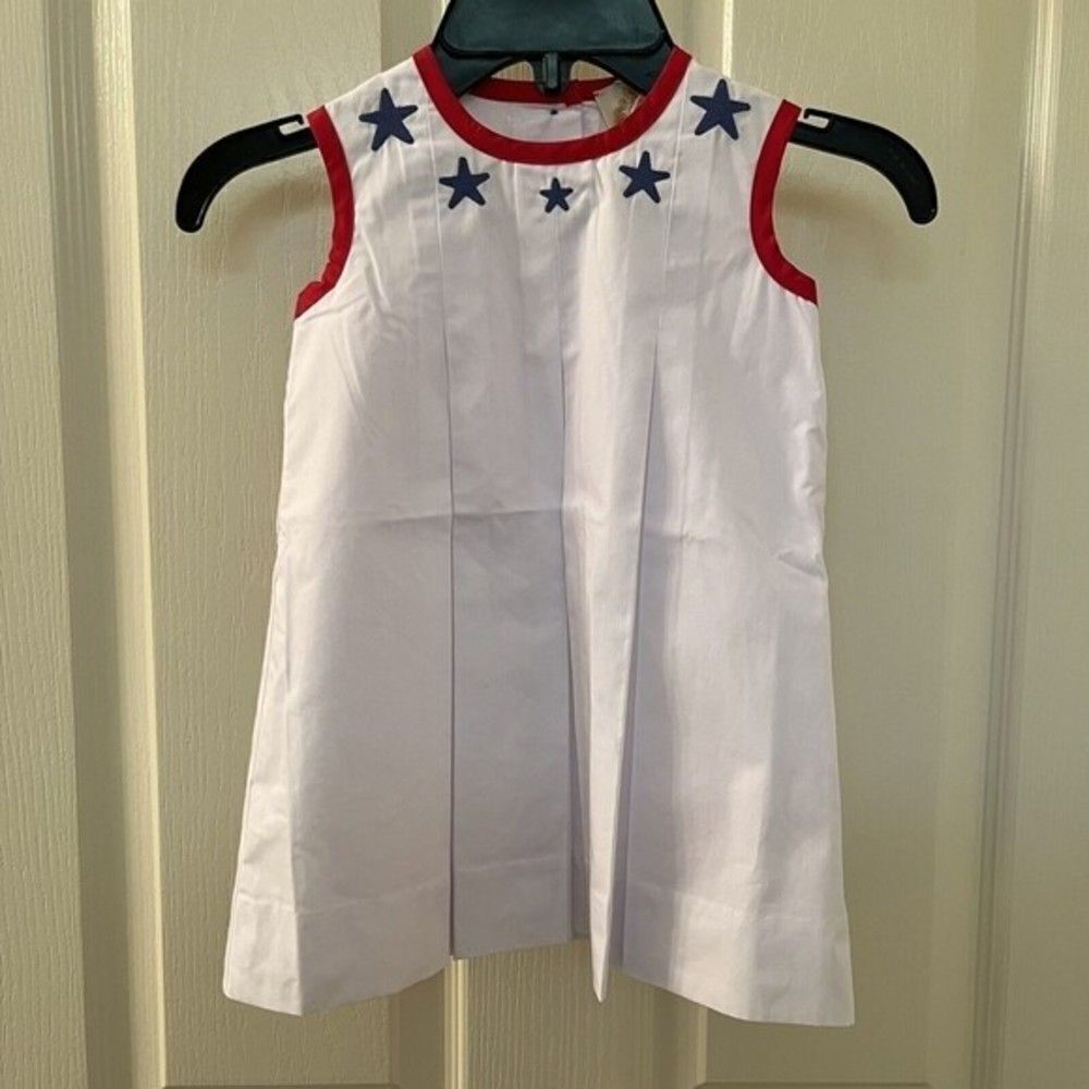 The Beaufort Bonnet Company TBBC Mary Frances Frock Dress Star Applique 2T NWT